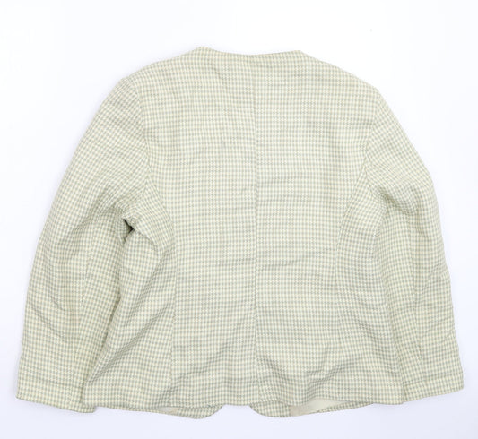 Klass Womens Multicoloured Houndstooth  Jacket Blazer Size 16