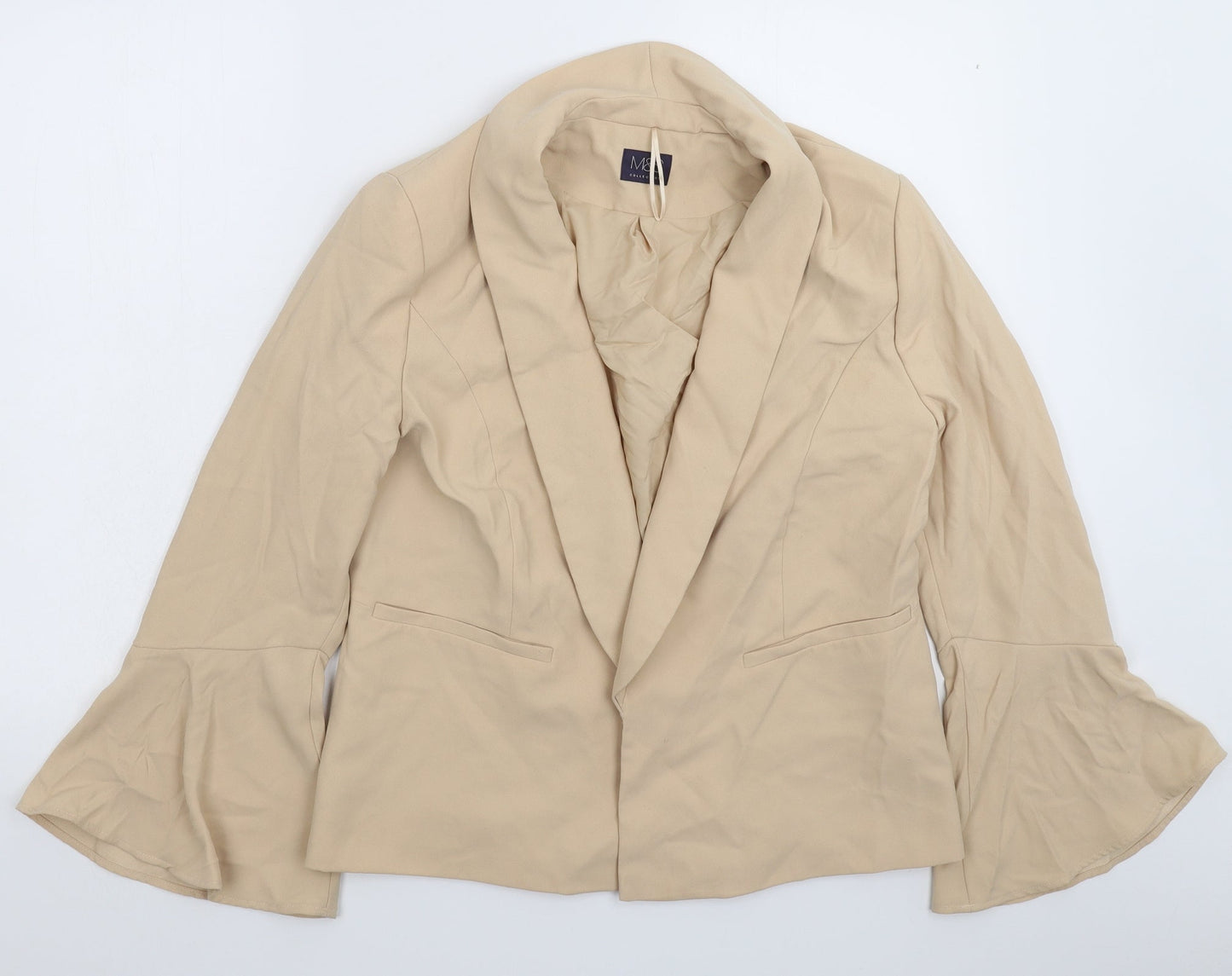 Marks and Spencer Womens Beige   Jacket Blazer Size 14