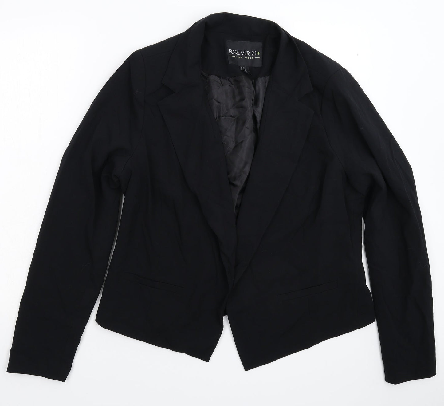 Womens UK Size 2XL FOREVER 21 Black Jacket
