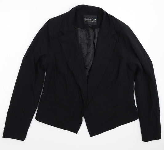 Womens UK Size 2XL FOREVER 21 Black Jacket