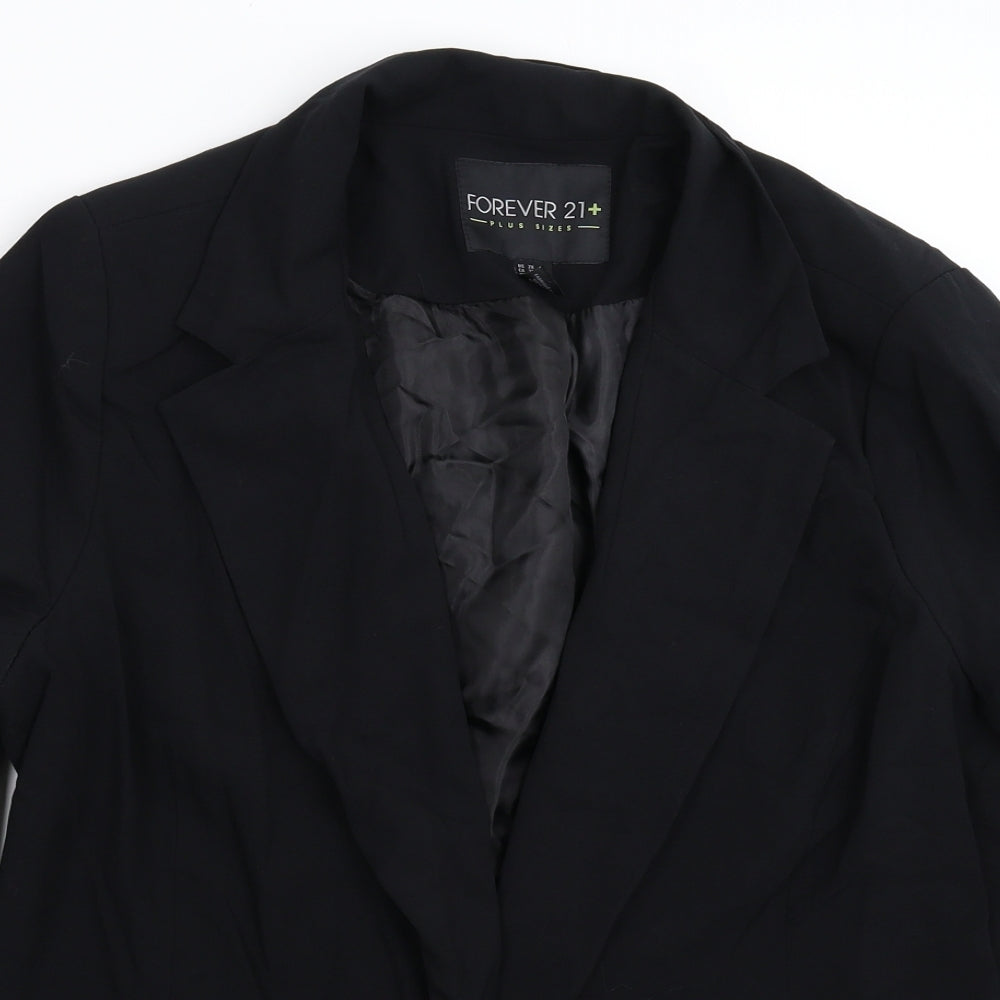 Womens UK Size 2XL FOREVER 21 Black Jacket
