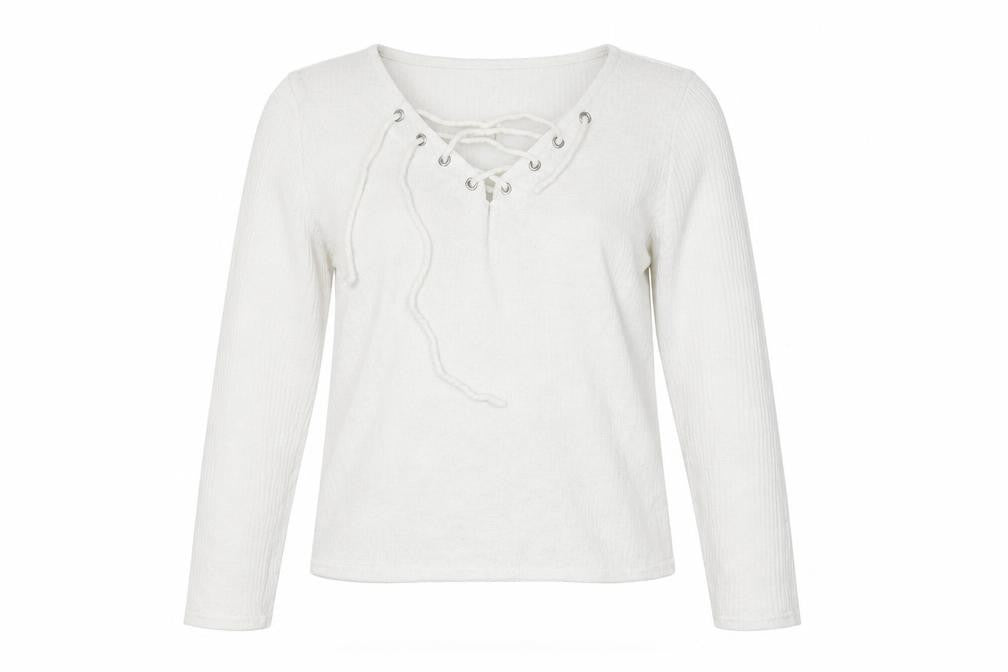 Womens UK Size M Divided White Pullover Jumper