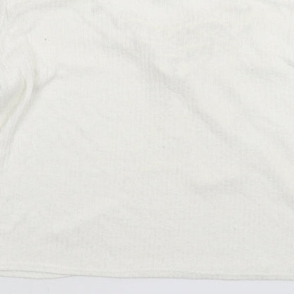 Womens UK Size M Divided White Pullover Jumper