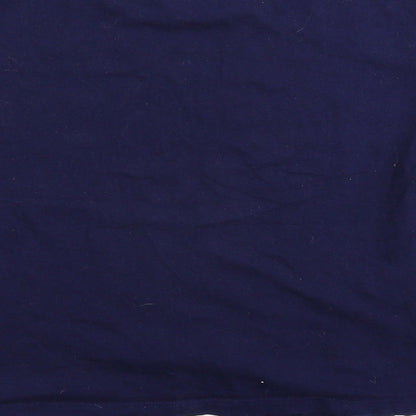 Womens UK Size S Divided Blue Basic T-Shirt