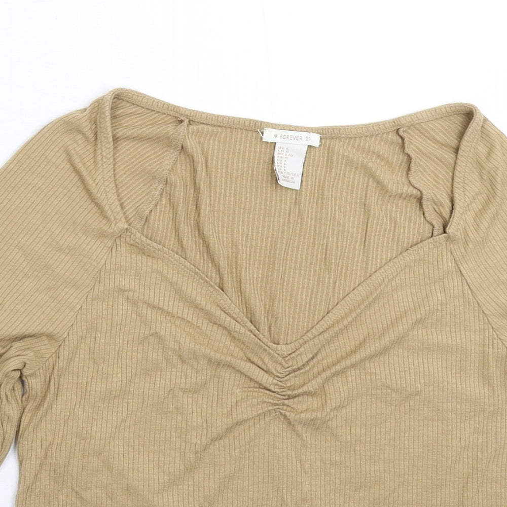 FOREVER 21 Womens Grey   Basic T-Shirt Size L