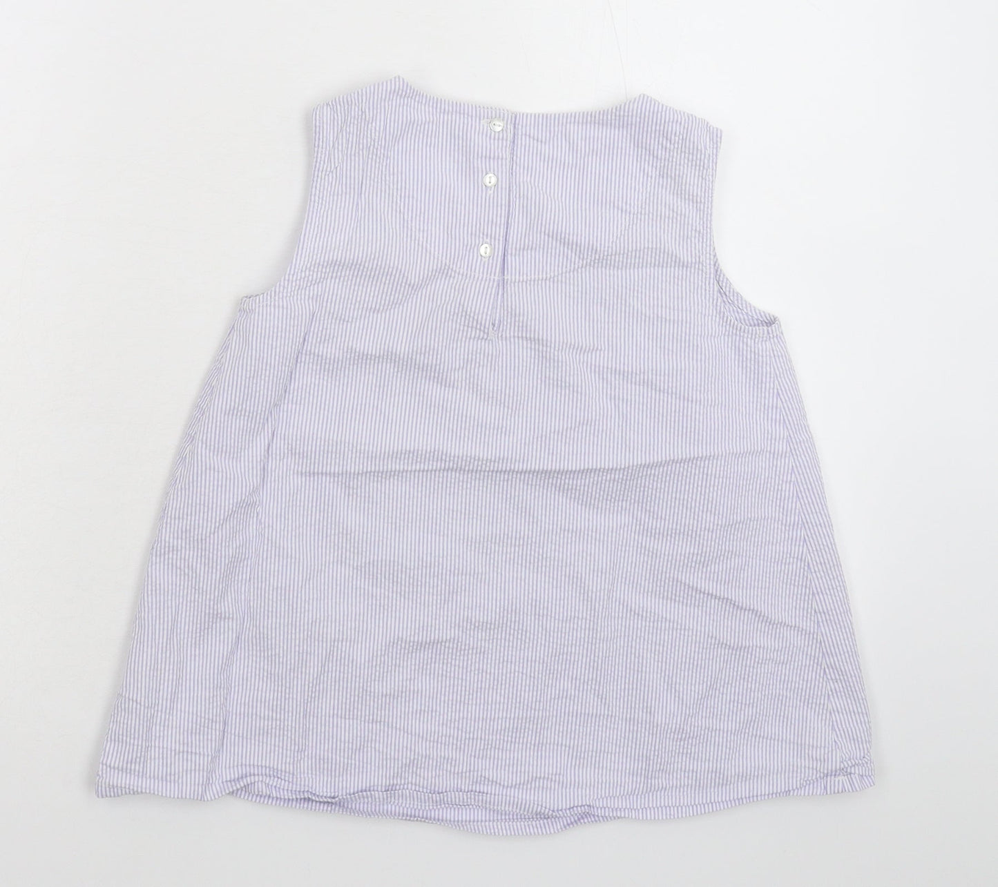 John Lewis Womens Blue Striped  Basic T-Shirt Size 10