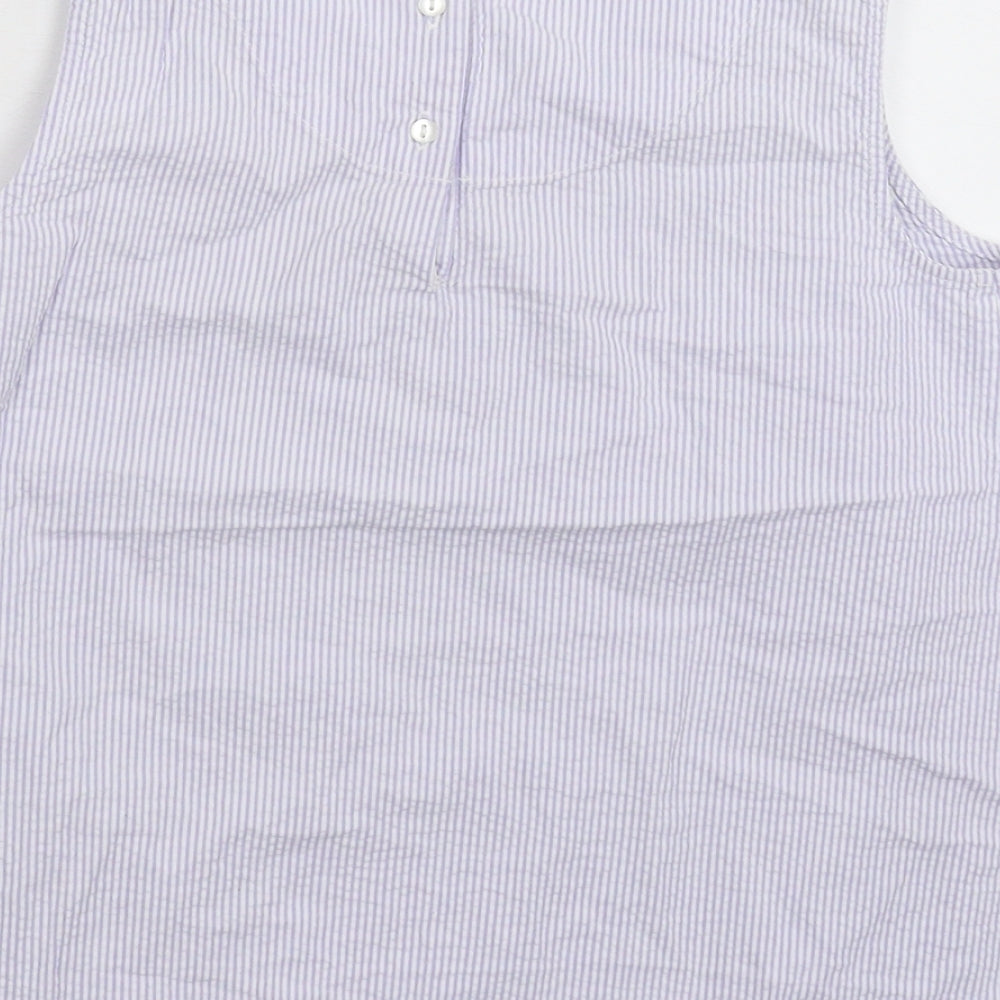 John Lewis Womens Blue Striped  Basic T-Shirt Size 10