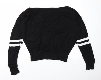 Womens UK Size M Misspap Black Pullover Jumper