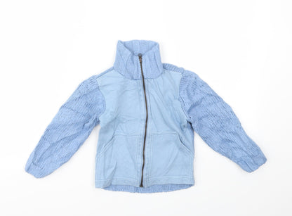 Preworn Boys Blue   Full Zip Jumper Size 24 Months