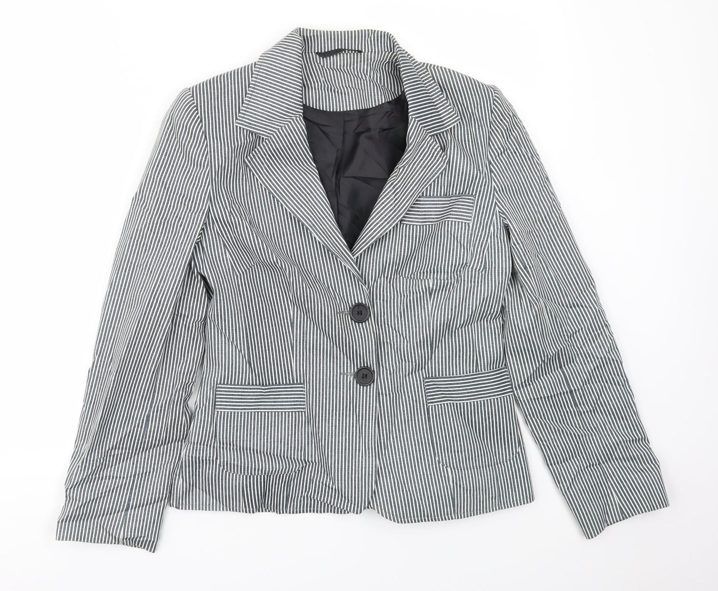 Womens UK Size 10 Preworn Regular Blue Blazer