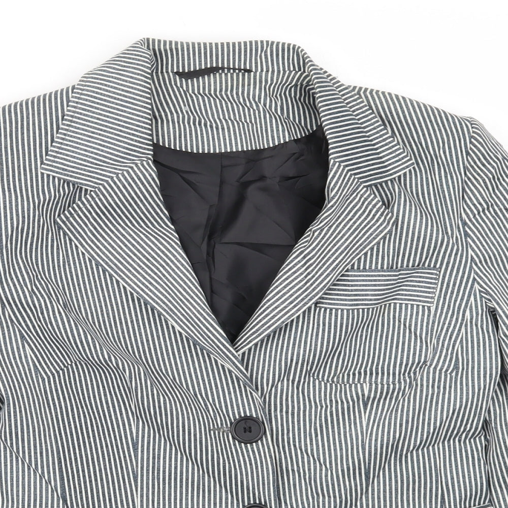 Womens UK Size 10 Preworn Regular Blue Blazer