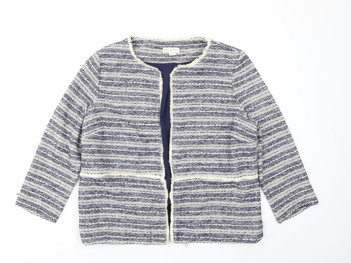 Monsoon Womens Blue   Jacket Blazer Size 14