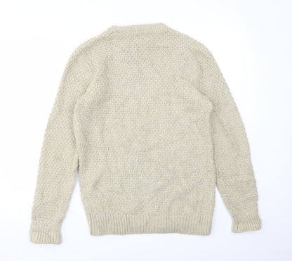 TU Mens Beige   Pullover Sweatshirt Size S