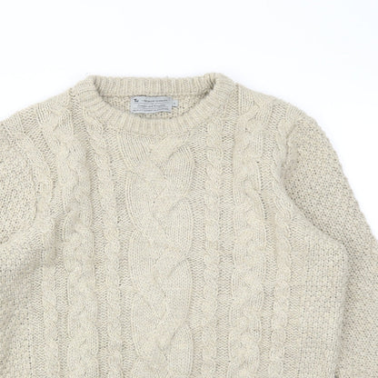 TU Mens Beige   Pullover Sweatshirt Size S