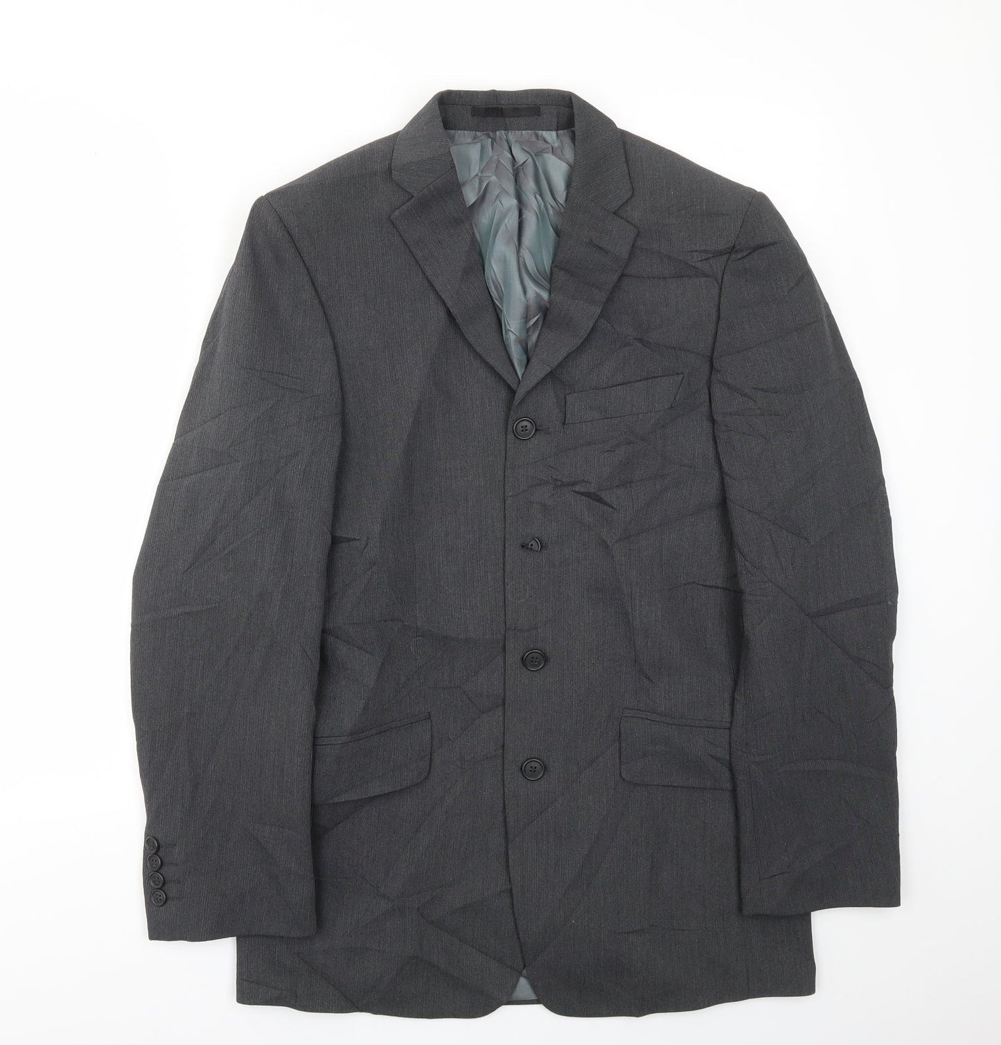Mens UK Size 40 River Island Regular Grey Suit Jacket