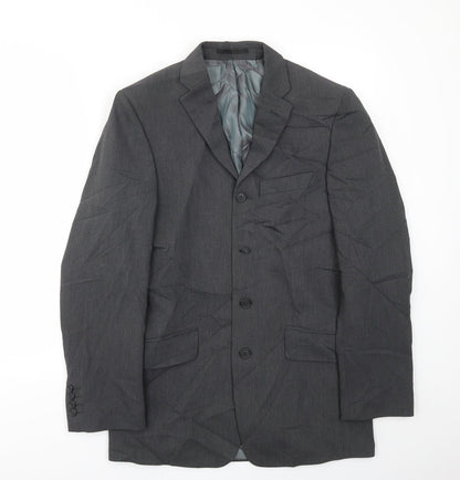 Mens UK Size 40 River Island Regular Grey Suit Jacket