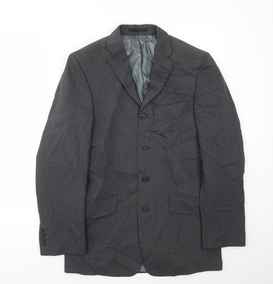 Mens UK Size 40 River Island Regular Grey Suit Jacket