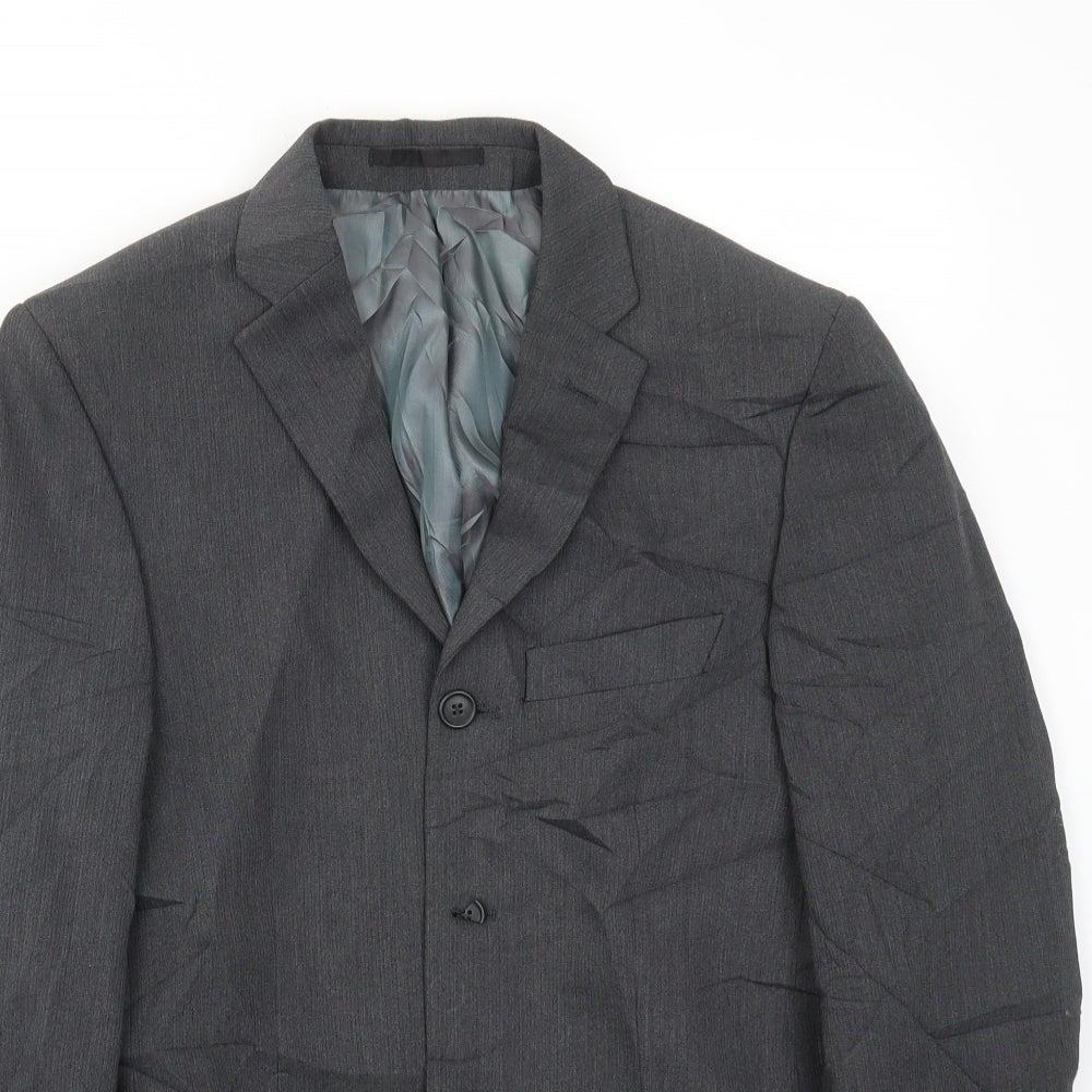 Mens UK Size 40 River Island Regular Grey Suit Jacket