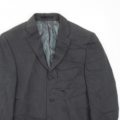Mens UK Size 40 River Island Regular Grey Suit Jacket