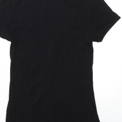 Womens UK Size M H&M Black Basic T-Shirt