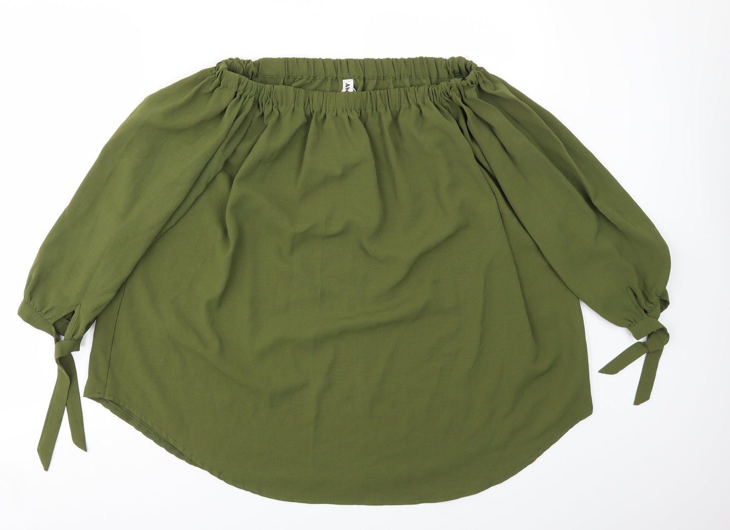 Abollria Womens Green   Basic Blouse Size 2XL