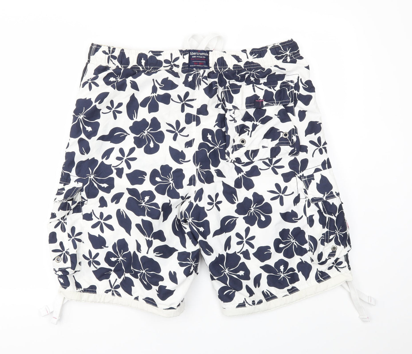 TUGGER  Mens Blue Floral  Sweat Shorts Size L - stretch waistband