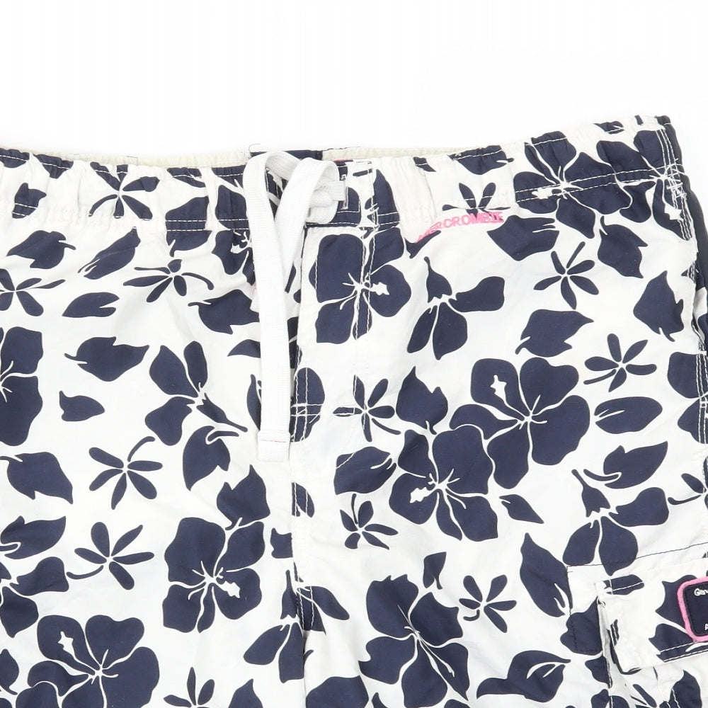 TUGGER  Mens Blue Floral  Sweat Shorts Size L - stretch waistband