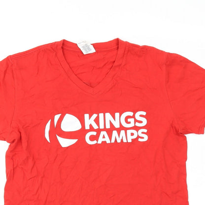 KING CAMPS  Mens Red    T-Shirt Size M