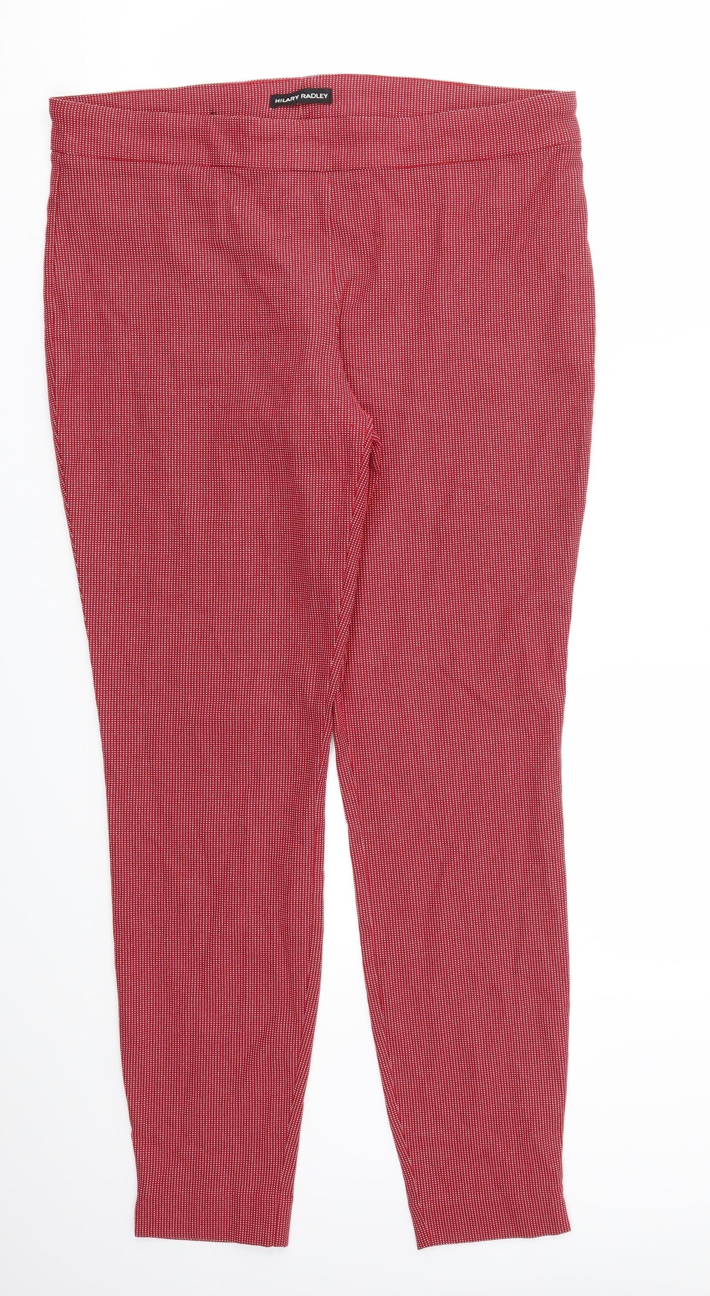 Womens UK Size 18 Hilary Radley Regular Fit  Red Trousers