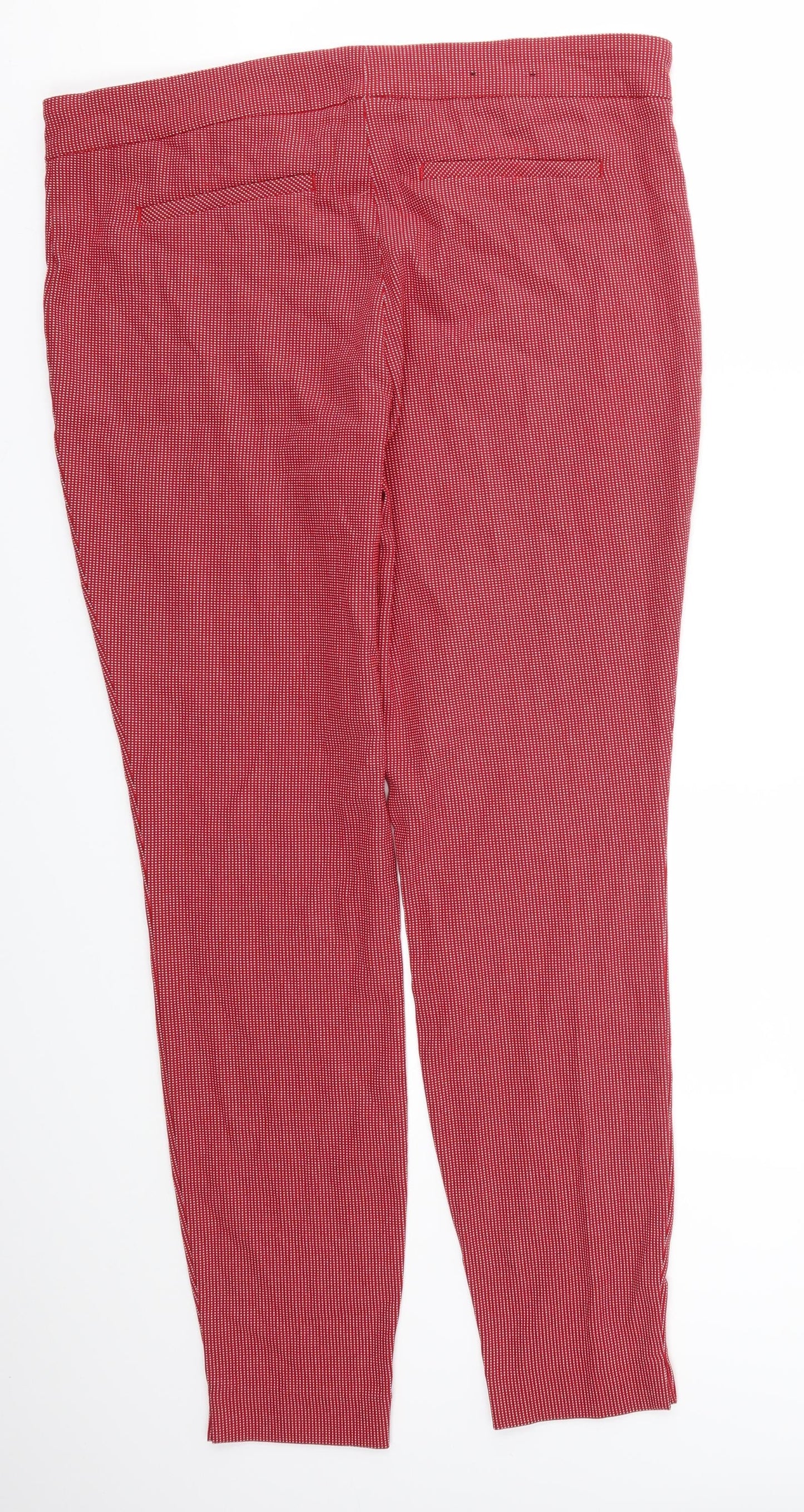 Womens UK Size 18 Hilary Radley Regular Fit  Red Trousers