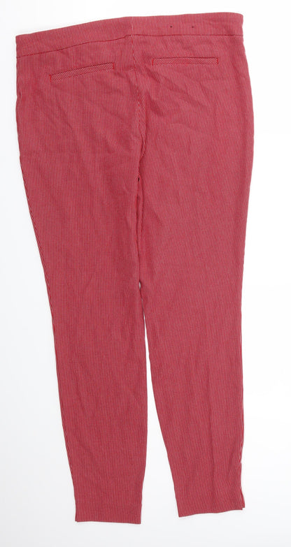Womens UK Size 18 Hilary Radley Regular Fit  Red Trousers