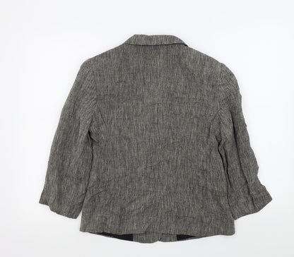 ALEX&CO Womens Brown Colourblock  Jacket Blazer Size 10