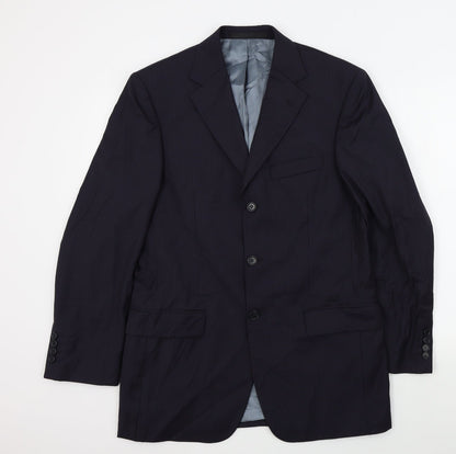 Mens UK Size 38 M&S Regular Blue Suit Jacket