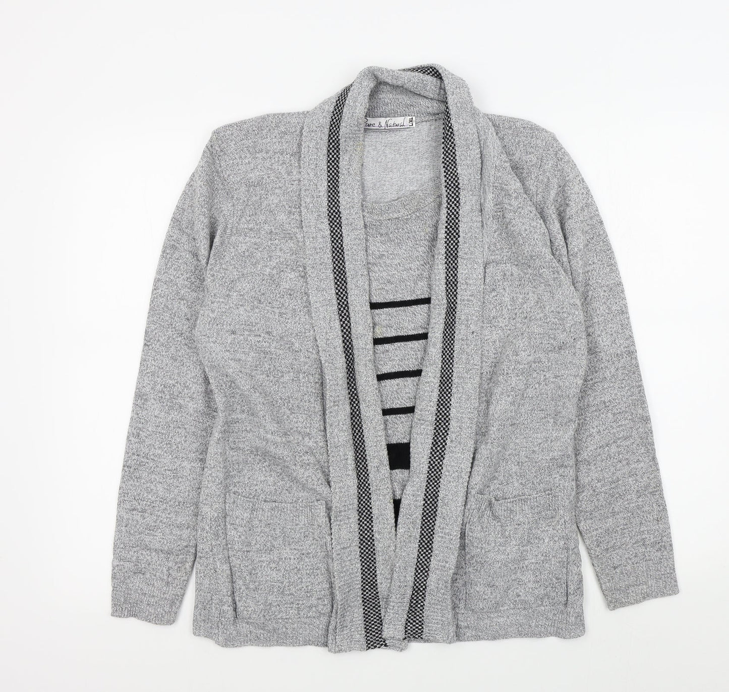 Womens UK Size 8 Pure & Natural Grey Pullover Jumper
