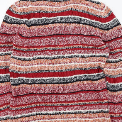 Womens UK Size S Papaya Red Pullover Jumper
