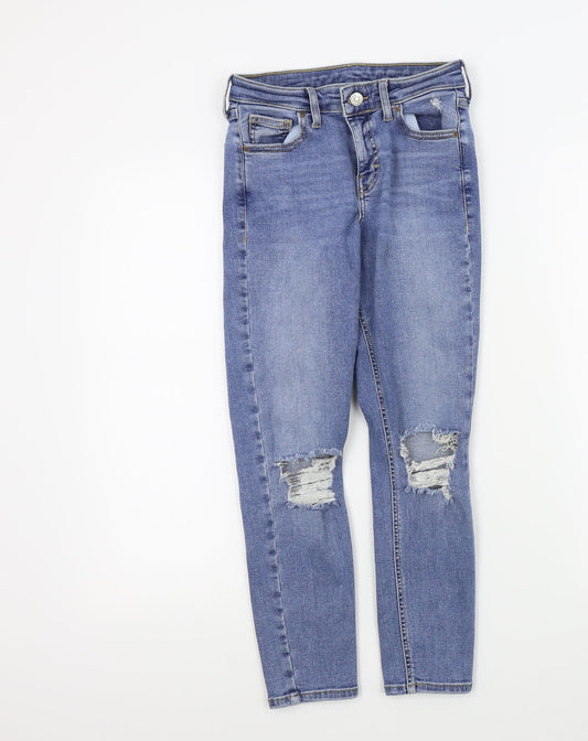 Topshop Womens Blue   Skinny Jeans Size 26 in L28 in