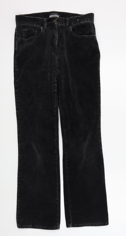 JEFF&CO Womens Black   Trousers  Size 12 L30 in