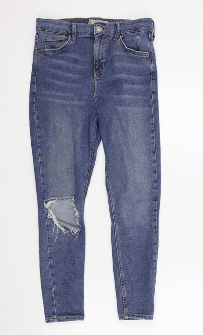 Topshop Womens Blue   Skinny Jeans Size 30 in L26 in
