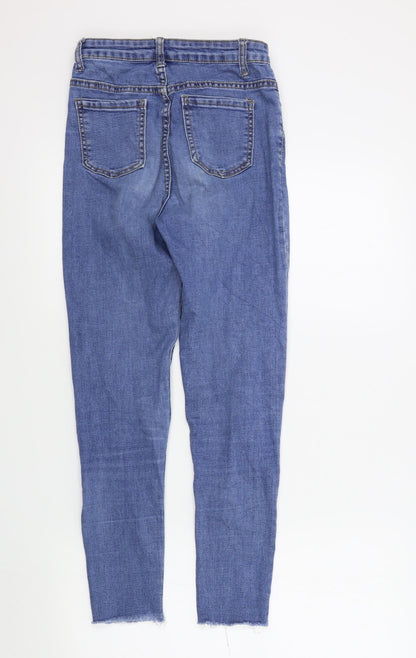 Womens UK Size 8 MOMOKROM Regular Fit Skinny Blue Jeans
