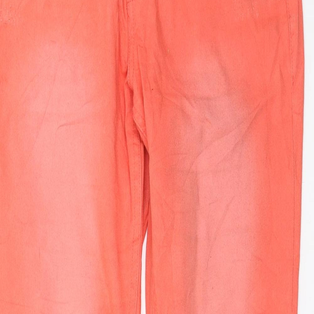 ESMARA Womens Orange  Denim Skinny Jeans Size 12 L29 in