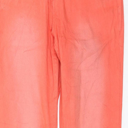 ESMARA Womens Orange  Denim Skinny Jeans Size 12 L29 in