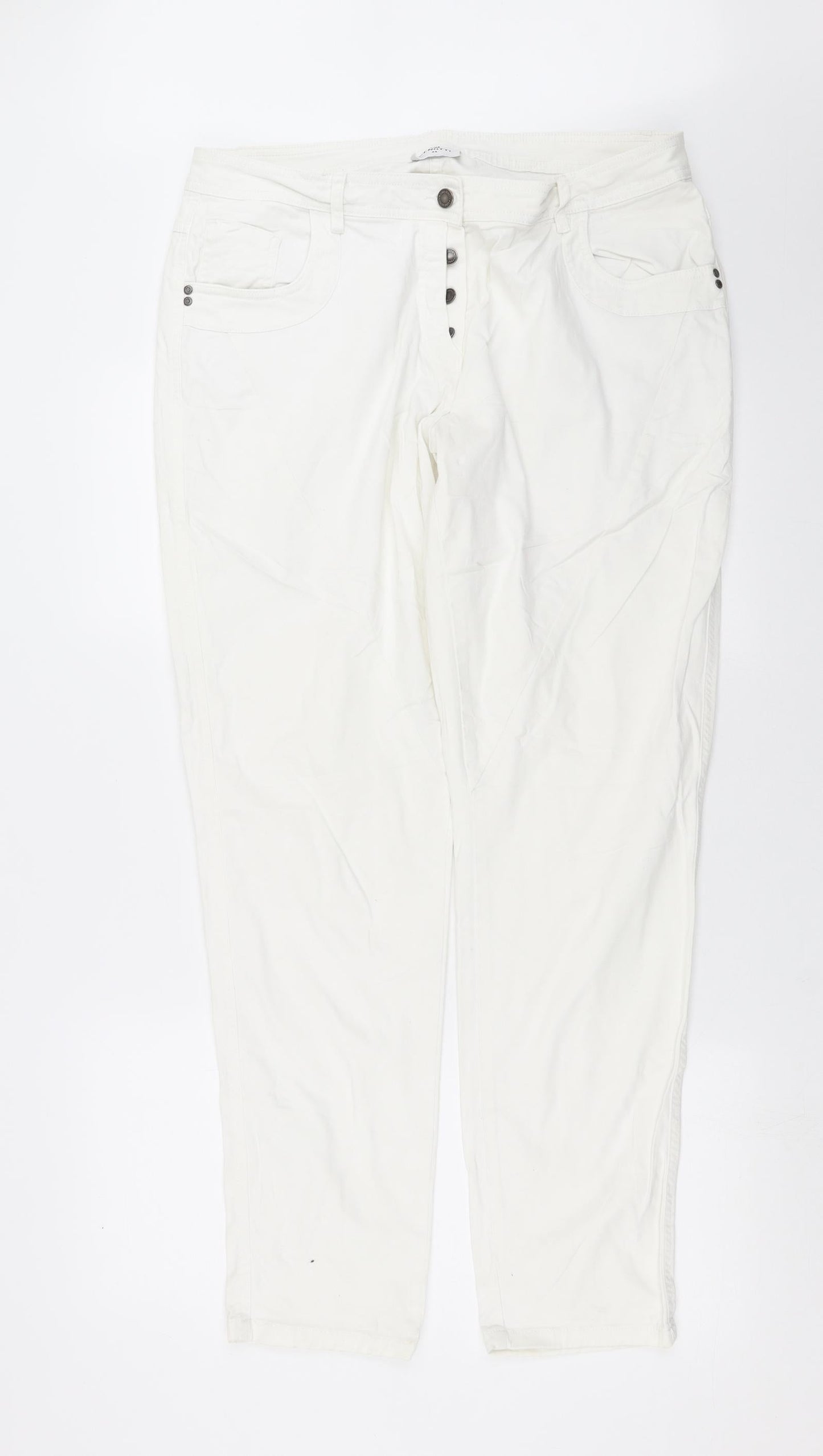Gina Benotti Womens White  Denim Straight Jeans Size 16 L30 in