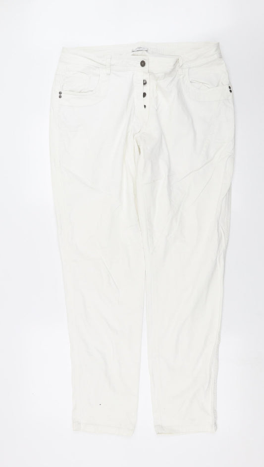 Gina Benotti Womens White  Denim Straight Jeans Size 16 L30 in