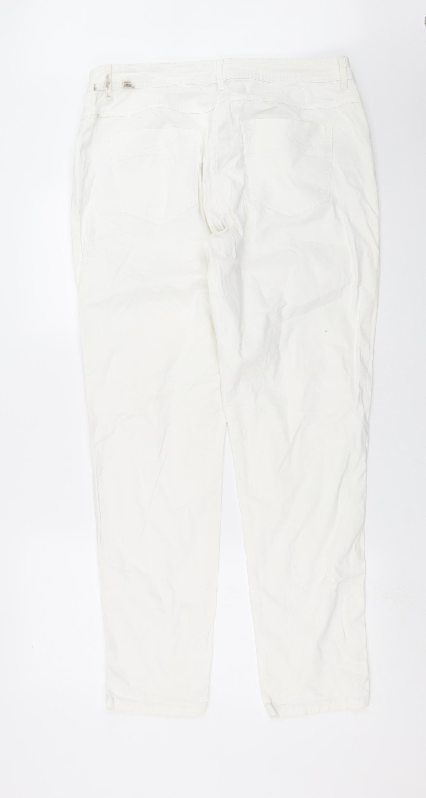 Gina Benotti Womens White  Denim Straight Jeans Size 16 L30 in