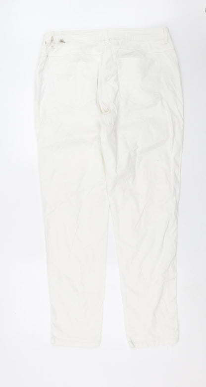 Gina Benotti Womens White  Denim Straight Jeans Size 16 L30 in