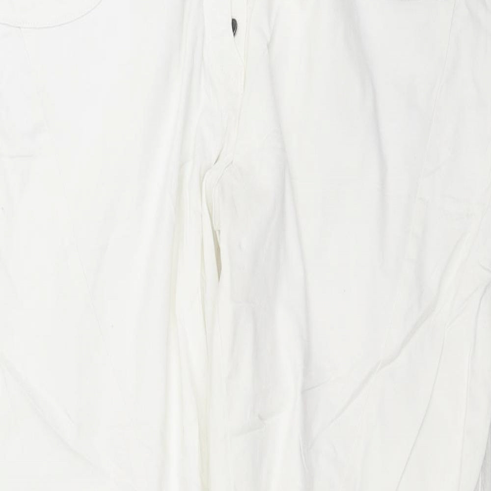 Gina Benotti Womens White  Denim Straight Jeans Size 16 L30 in