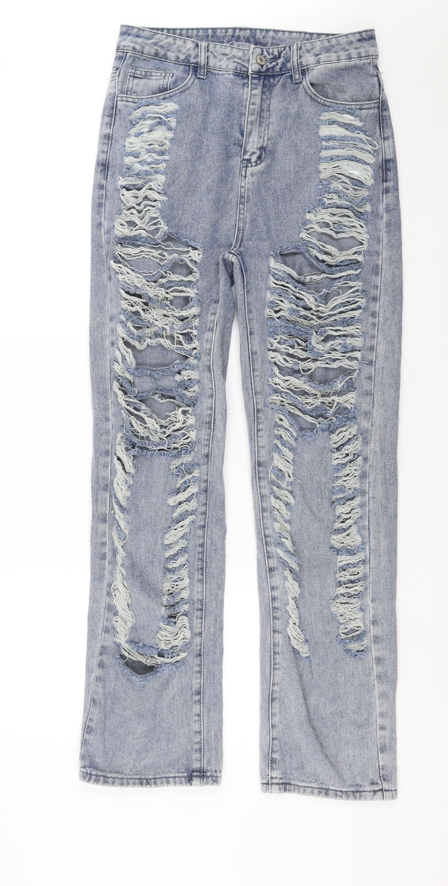 SheIn Womens Blue  Denim Straight Jeans Size M L30 in