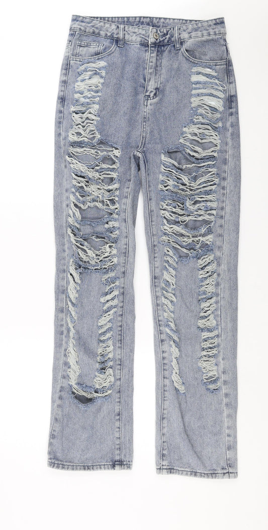 SheIn Womens Blue  Denim Straight Jeans Size M L30 in