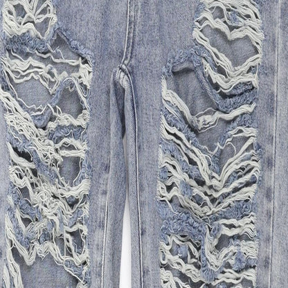 SheIn Womens Blue  Denim Straight Jeans Size M L30 in