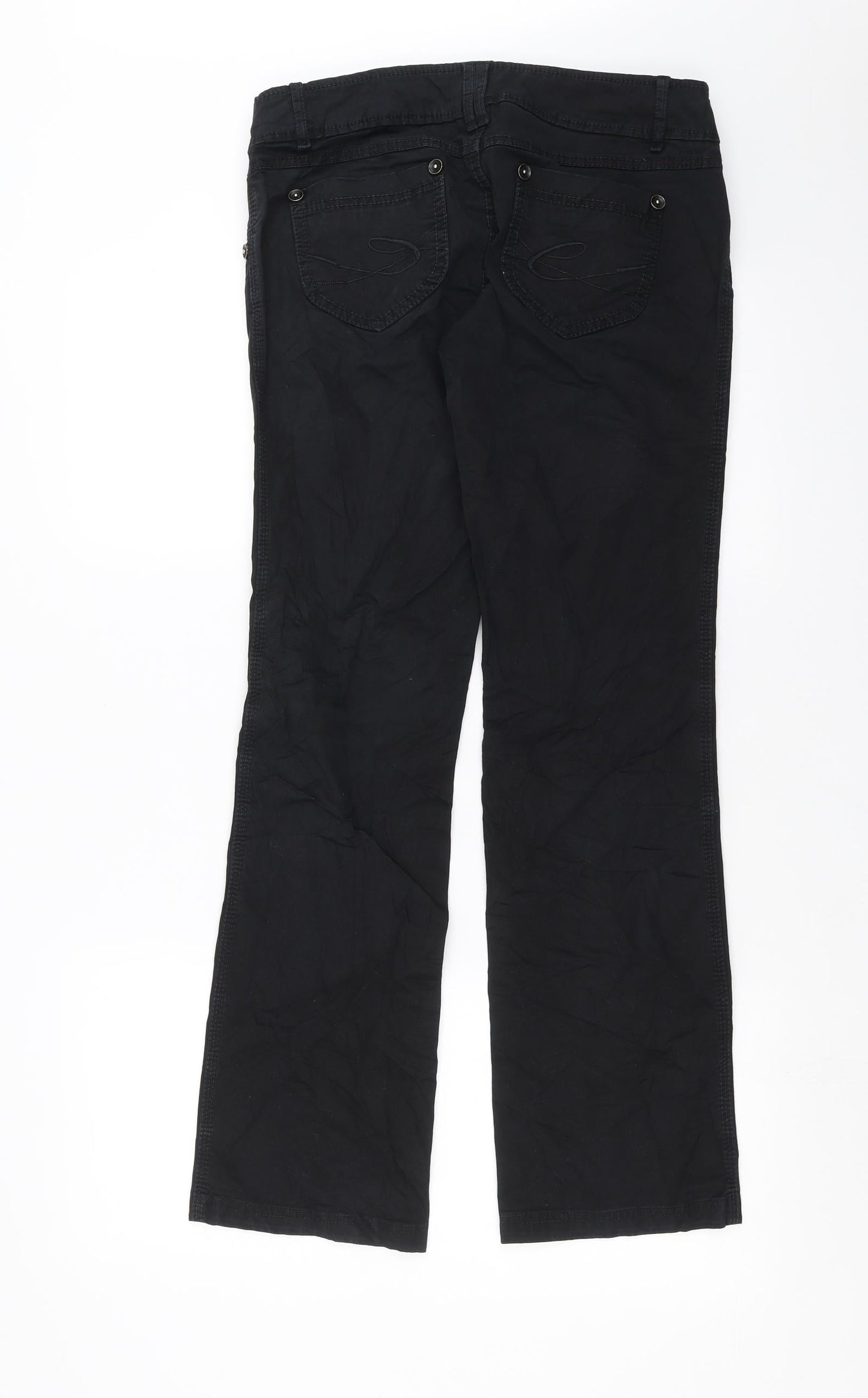 Womens UK Size 8 EVIE Regular Fit  Black Trousers